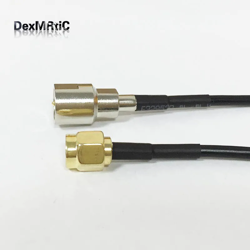 Коннектор RP SMA папа к разъему FME коаксиальный кабель RG174 адаптер отрезок 20 см 8