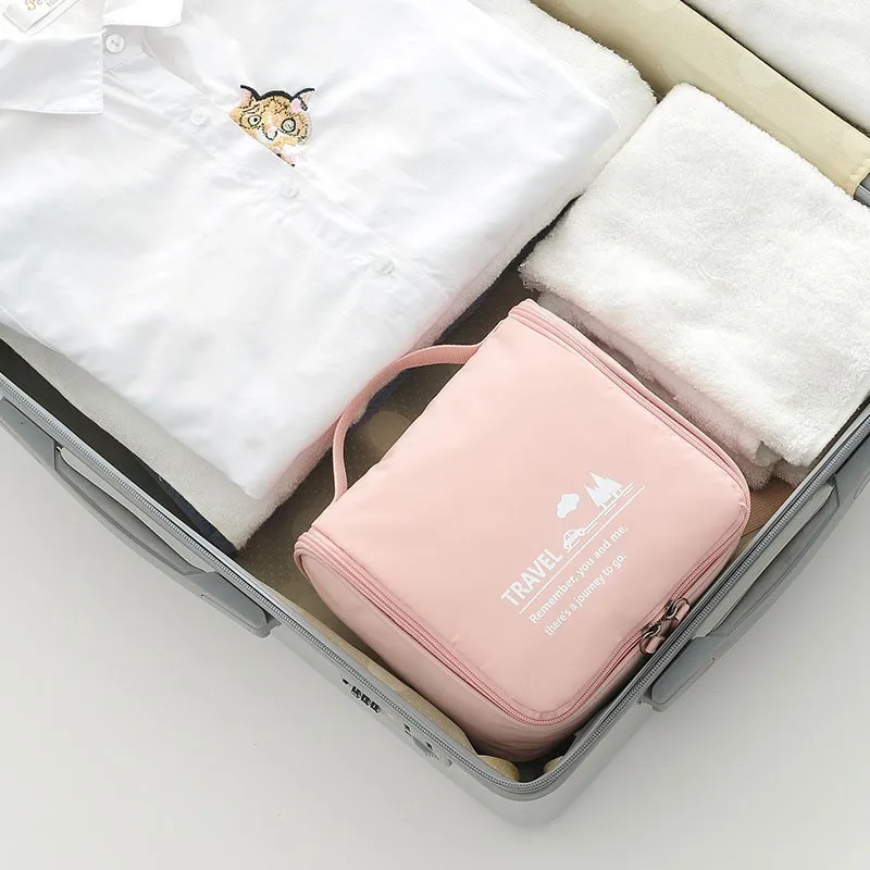 Candy Colors Travel Makeup Bag Waterproof Neceser Washing Women Cosmetic Bag Organizer Hanging Toiletry Bag Kit Storage Bags Men