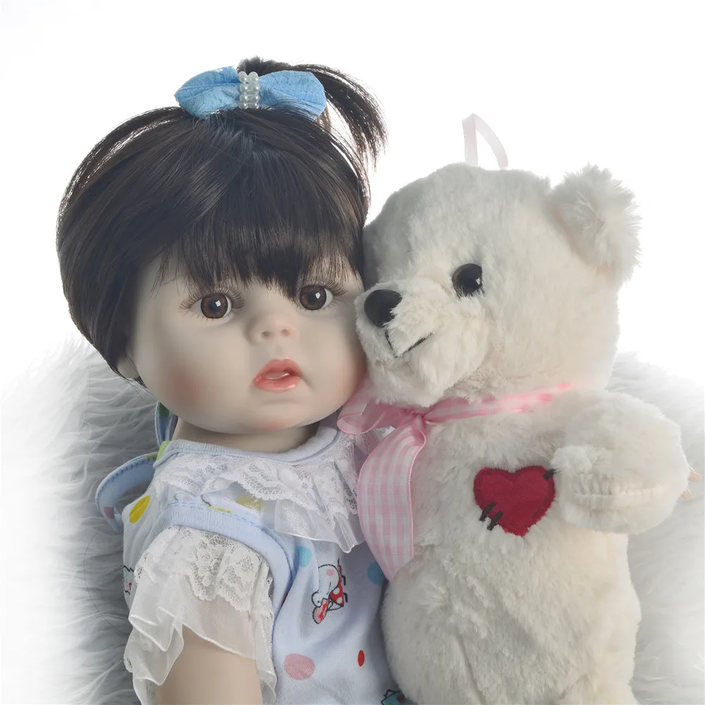 Милая девочка bb reborn 19 &quot46 см bebes corpo de silicone inteiro bonecas Baby игрушки для детей подарок |