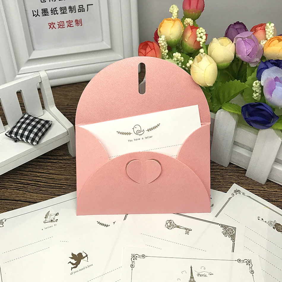 

30Pcs Retro Blank Mini Paper Envelopes Wedding Party Invitation Greeting Cards Gift heart love letter