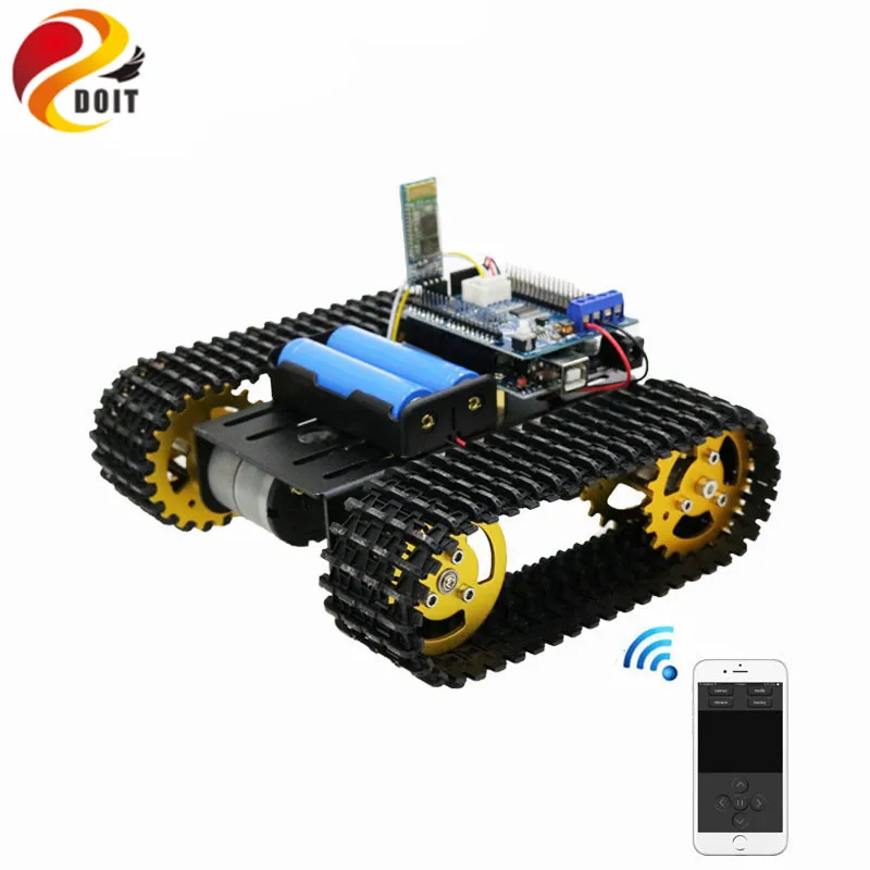 T101 Bluetooth/ручка/Wi-Fi RC управляемый робот-танк шасси автомобильный комплект с UNO R3