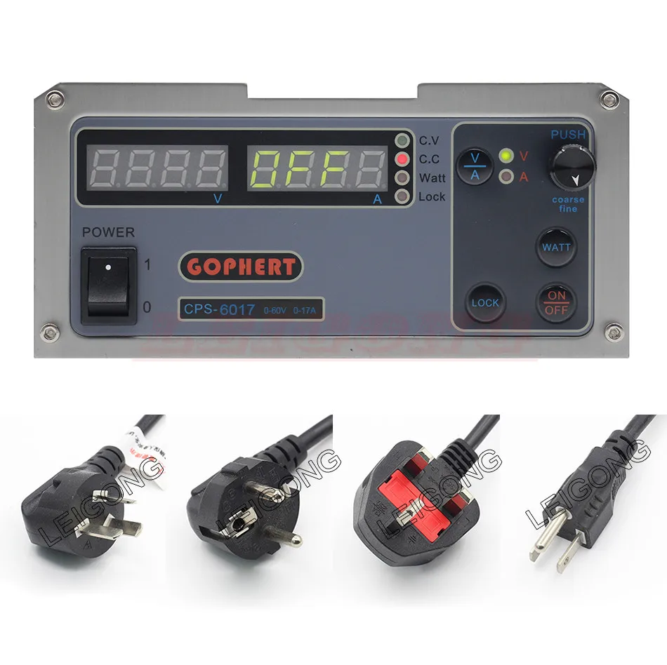 CPS 6017 0 60 V/0 17A 1000W высокомощный Цифровой Регулируемый источник питания постоянного