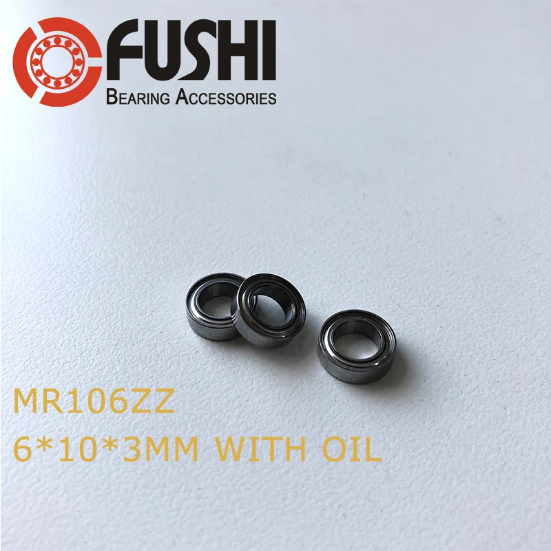 MR106ZZ подшипник ABEC-5(10 шт) 6*10*3 мм миниатюрные MR106Z шарикоподшипники MR106 ZZ
