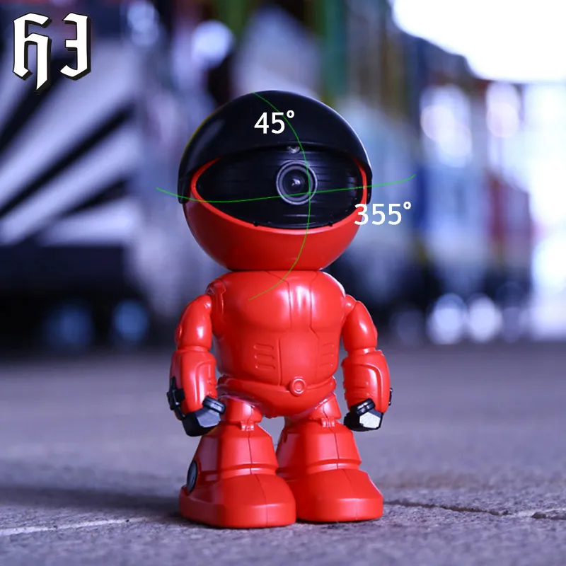 Красный умный робот IP Камера HD WI FI Видеоняни и радионяни 960 P 1.3mp CMOS Беспроводной CCTV