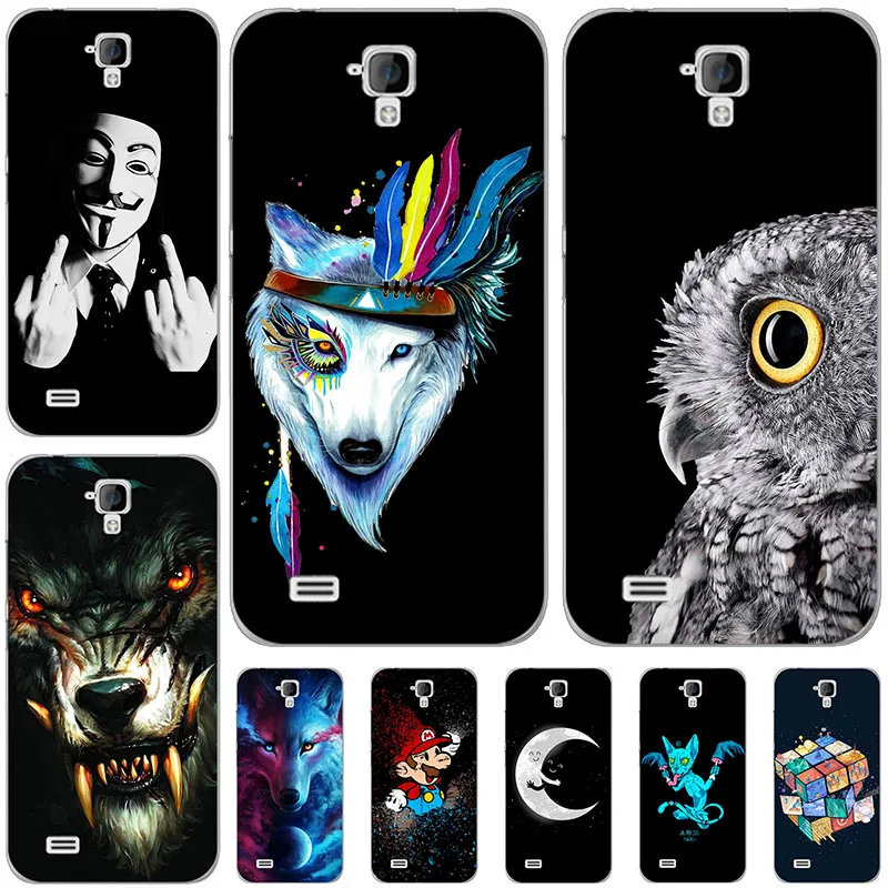 Чехол для Huawei Ascend Y360 Y3C Y336 Y541 Y5C Y550 чехлы с милыми рисунками животных милый чехол Y560