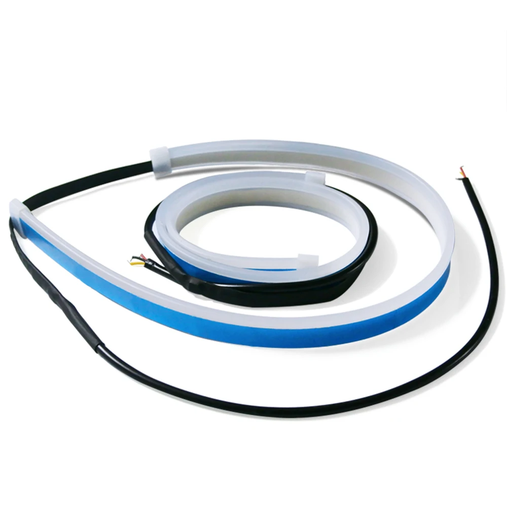 2X гибкие DRL светодиодные дневные ходовые огни 12 В сигнальные полосы для поворота