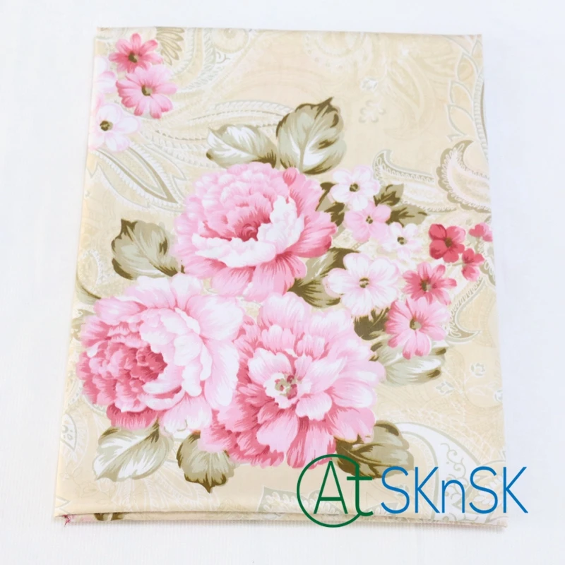 2 шт./лот хорошая ткань для шитья светло-желтая пион цветочный узор детская