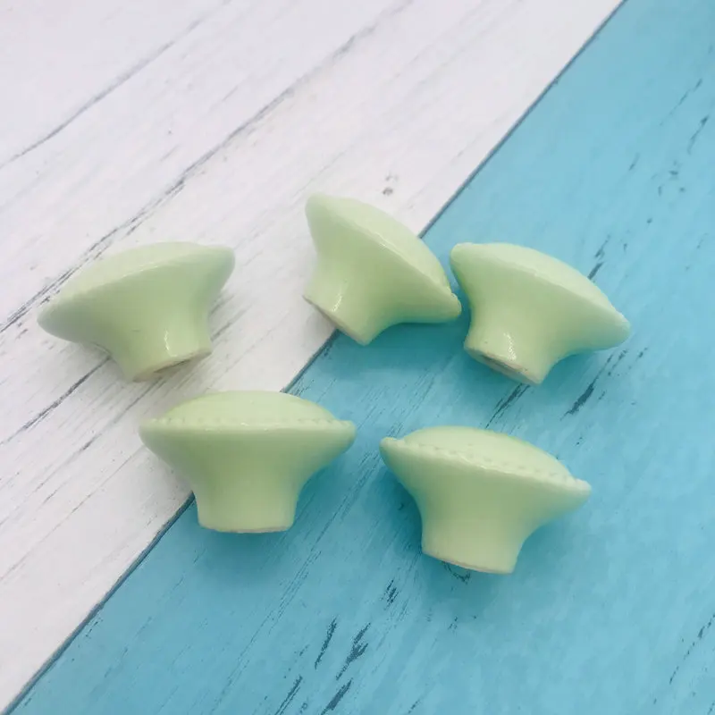 Зеленый овальной формы керамические ручки для шкафчиков ящика детская комод