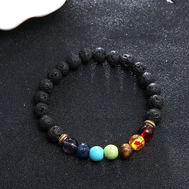 Браслет из натурального вулканического камня в винтажном стиле|bracelet energy|yoga