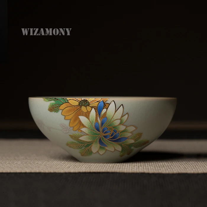 WIZAMONY посуда для напитков Китайский традиционный цвет тиснение пион мастер чашка