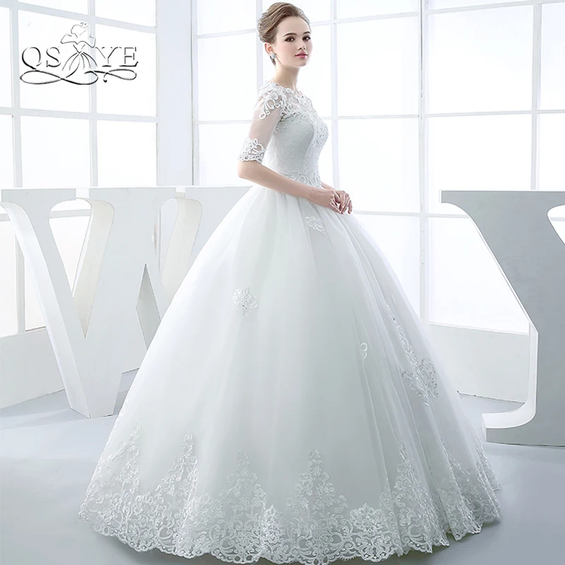Vestidos бальное платье свадебные платья 2018 элегантное Прозрачное с вырезом