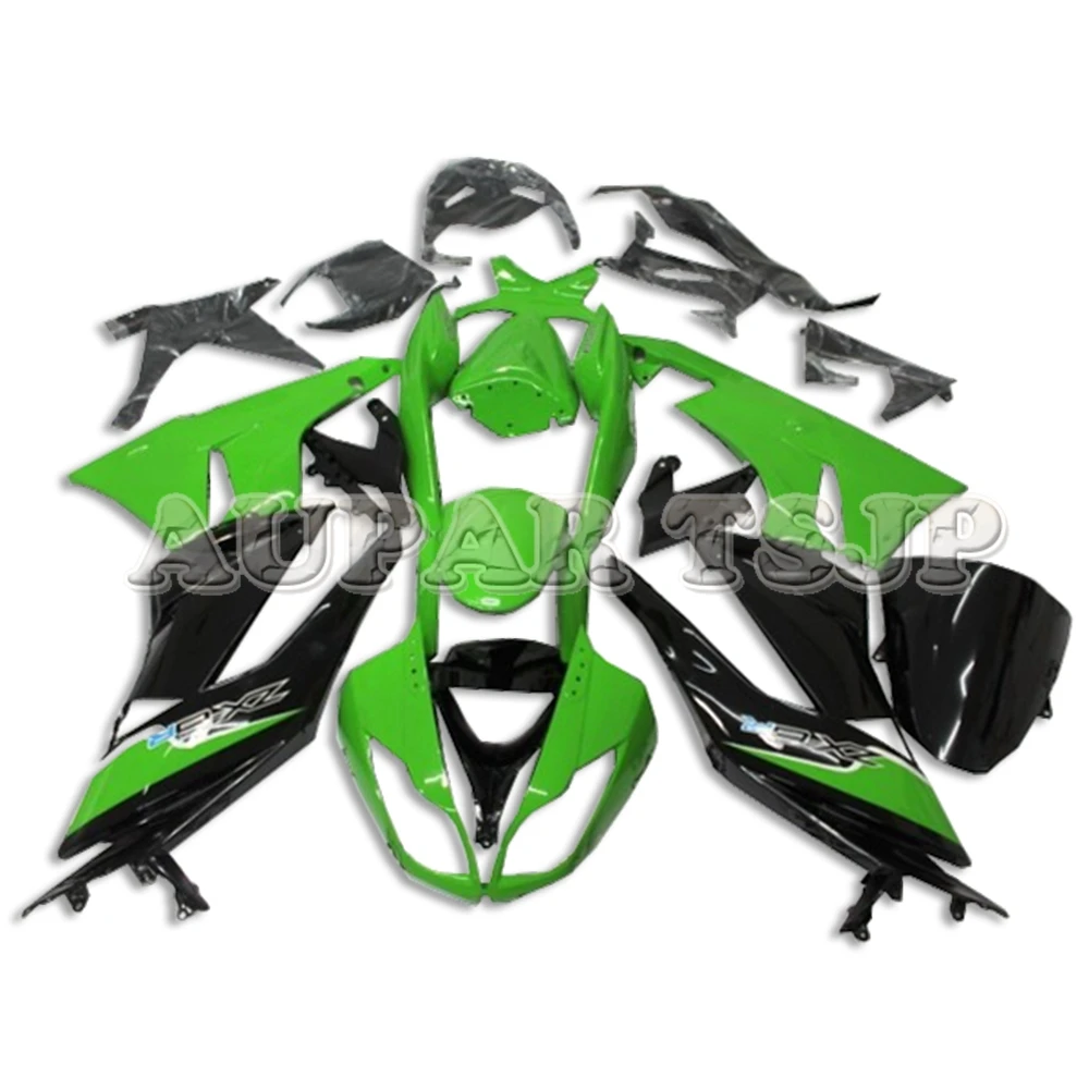 Глянцевый зеленый черный Полный обтекатели для Кавасаки ZX6R Ninja 2009 2010 2011 2012 ABS