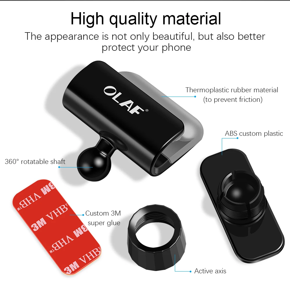 OLAF Универсальный Автомобильный держатель для телефона 4 ~ 7 дюймов 360 градусов