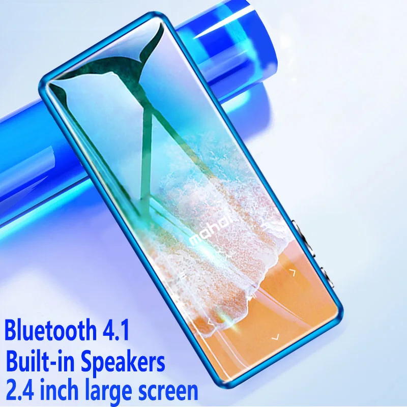 Bluetooth 4,1 MP3 плеер ультра тонкий 8 ГБ/16 ГБ Wi-Fi без потерь Музыкальный видеоплеер 2,4 дюймов Экран с fm-плейер, электронная книга, диктофон