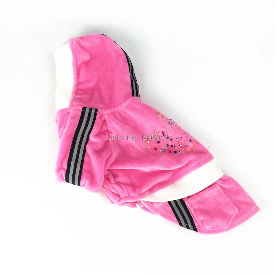 Одежда для питомцев одежда собак пальто щенков теплая осенне весенняя Розовый