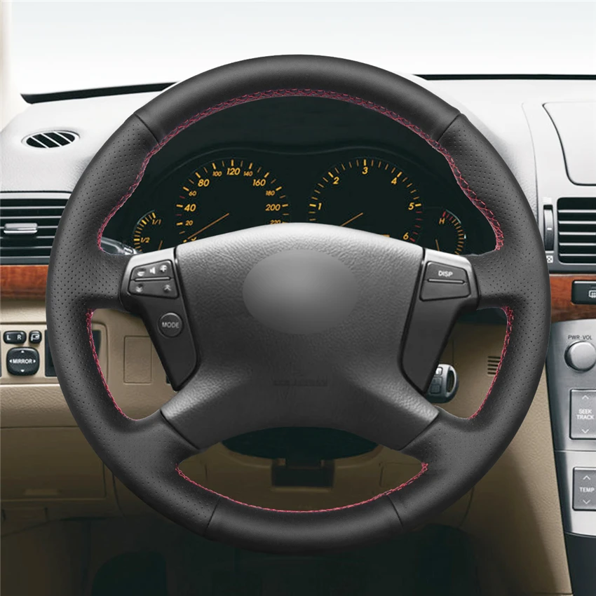 MEWANT черный чехол рулевого колеса автомобиля из искусственной кожи для Toyota Avensis 2003
