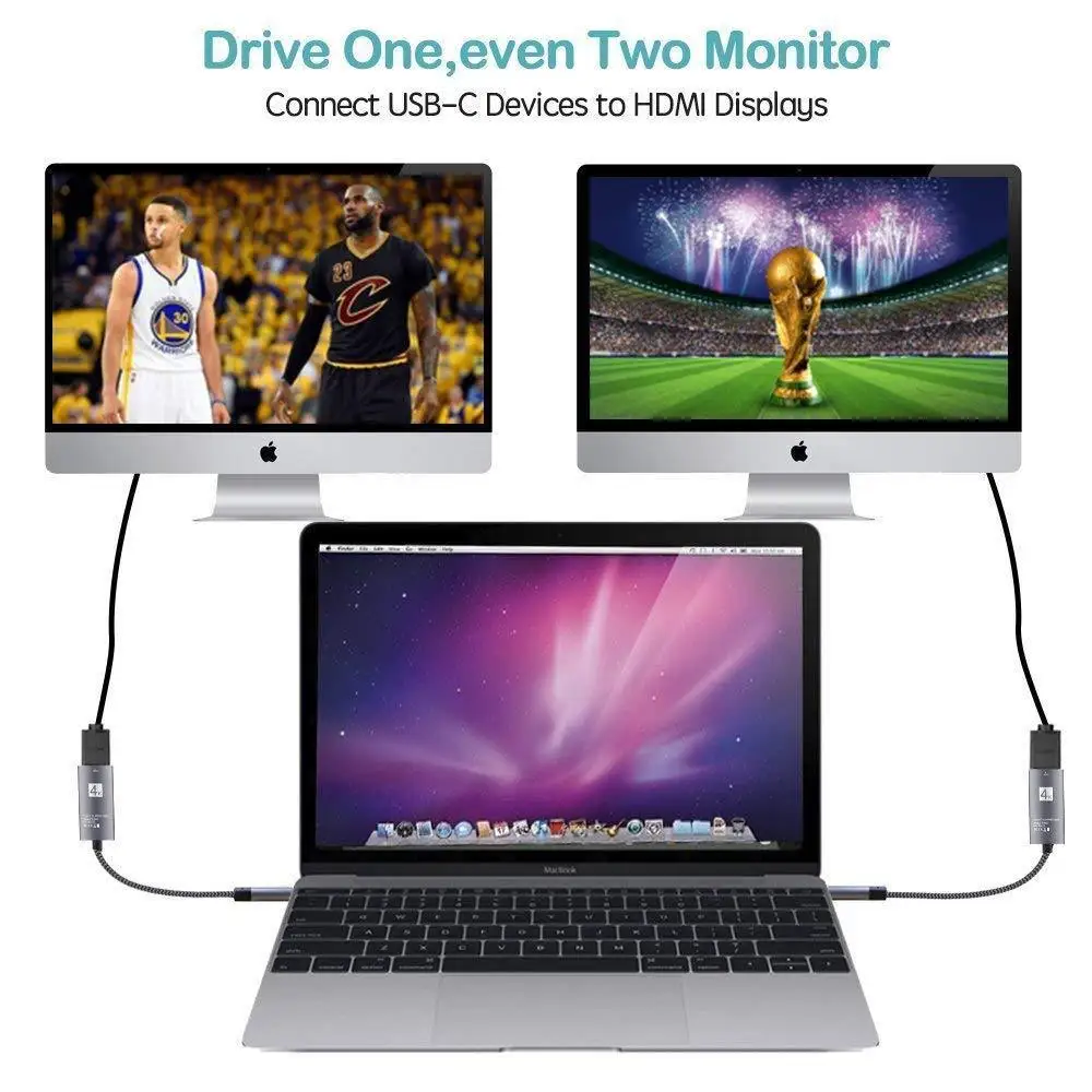 2 м 4 к USB 3 1 C типа на HDMI кабель HDTV hdmi адаптер для Lenovo ThinkPad X1 2018 MacBook Pro samsung S8 S9