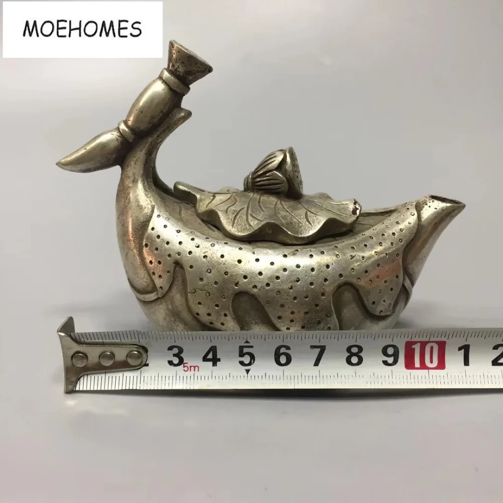 Moehouses Китай Коллекционная домашняя декорация Старый тибетский серебряный резной