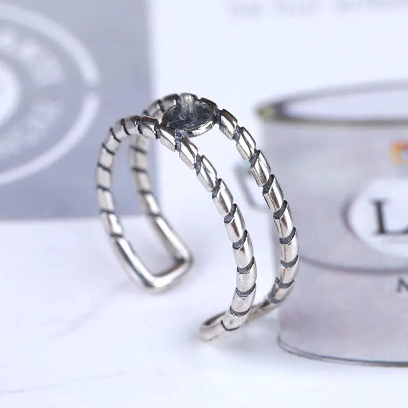 925 Sterling Silver women Engagement Wedding Vintage Ring 7-12mm Round Bead &amp Pearl Semi Mount Fine Jewelry Setting | Украшения и