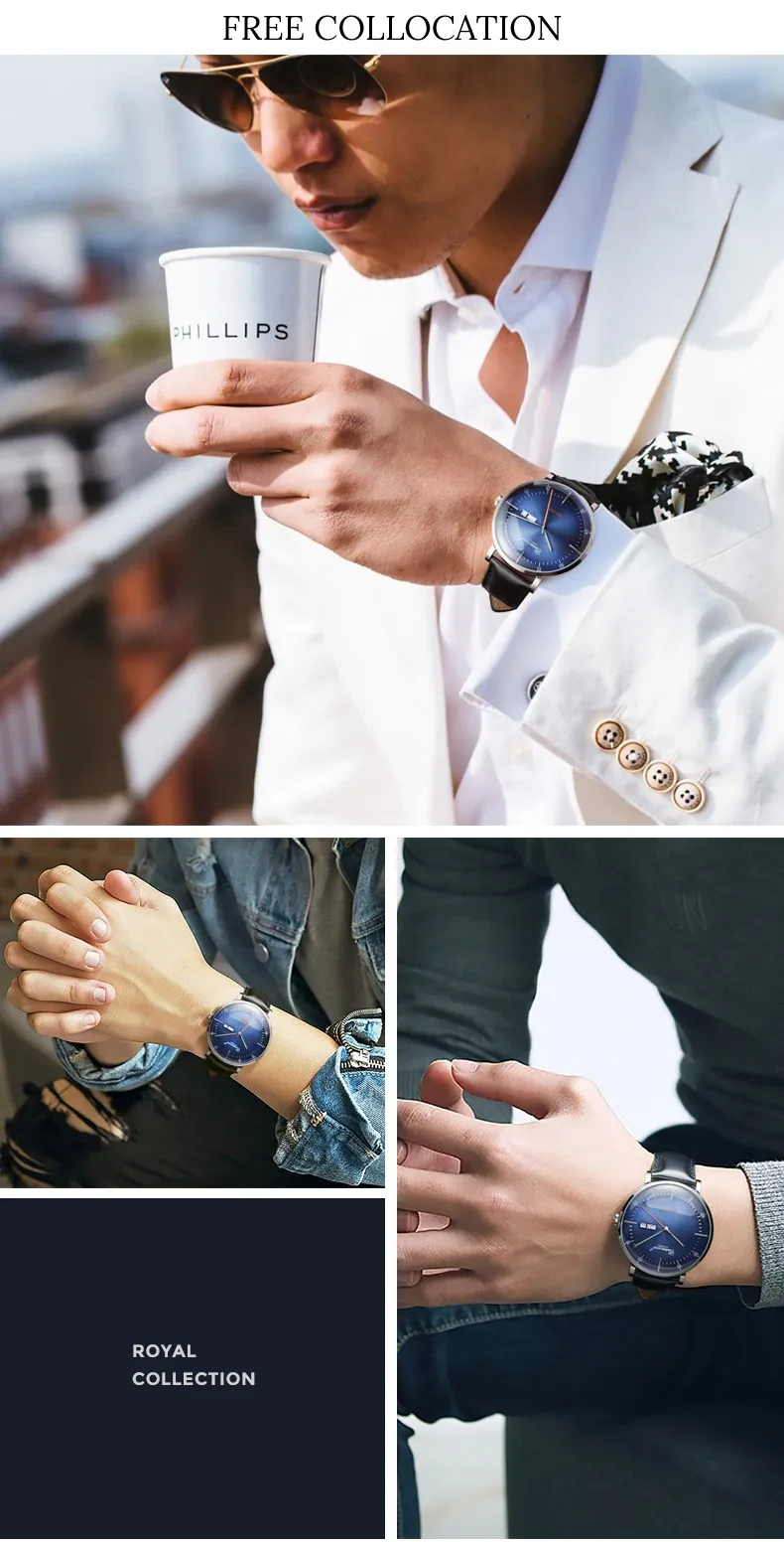 Montre homme карнавальные Модные мужские автоматические механические часы лучший бренд класса люкс MIYOTA механизм Кожаный ремешок календарь Сапфир