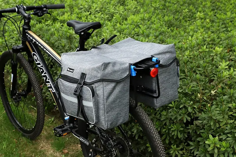 WEST BIKING велосипедная сумка с дождевиком 25л велосипедная сумка на заднее сиденье с двойным багажником велосипедная сумка на заднюю стойку
