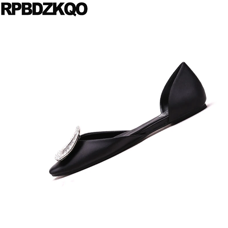 Женские атласные туфли без застежки черные или серые вечерние с круглым носком