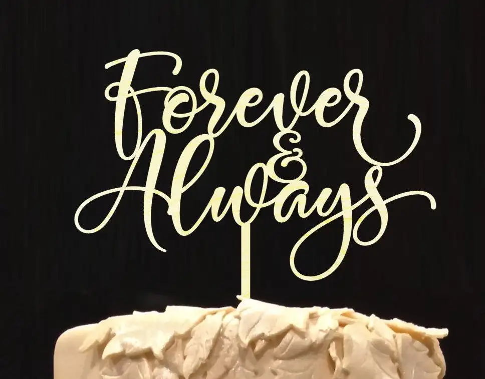 

Finally Mr and Mrs Wedding Cake Topper Rustic Party Decor For Anniversary Personalized Acrylic Wood Gold Mirror Cake Topper