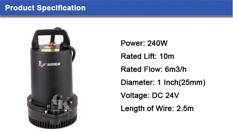 DC 24 Volt Solar Powered 240 Watt Deep Well Submersible Water Pump 32.8FT Max Lift 1585GPH | Обустройство дома