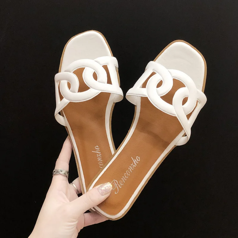 Женские шлепанцы на плоской подошве пляжные для улицы Новинка лета 2019|Тапочки| |