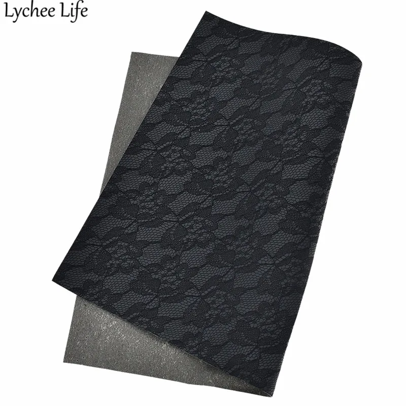 1 Lychee Life 29x21 см кружево из искусственной кожи Ткань красочная Синтетическая кожа ручной работы Домашняя одежда текстильные принадлежности для шитья товары - Color: 1