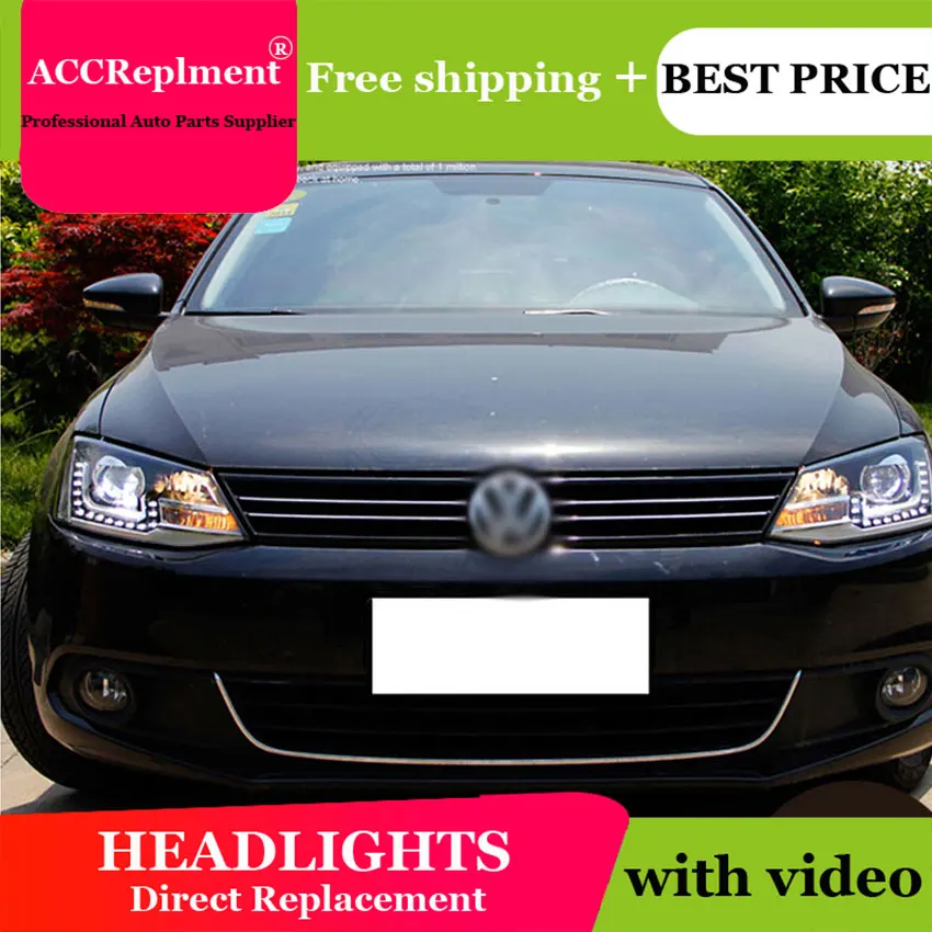 Автоматическое освещение Стиль налобный фонарь для VW Jetta MK6 светодиодные фары