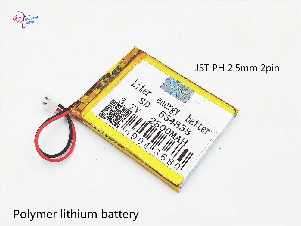 XHR-2P 2 54 2500mAh 554858 555060 3 7 V литий-полимерная батарея GPS оборудование для мониторинга