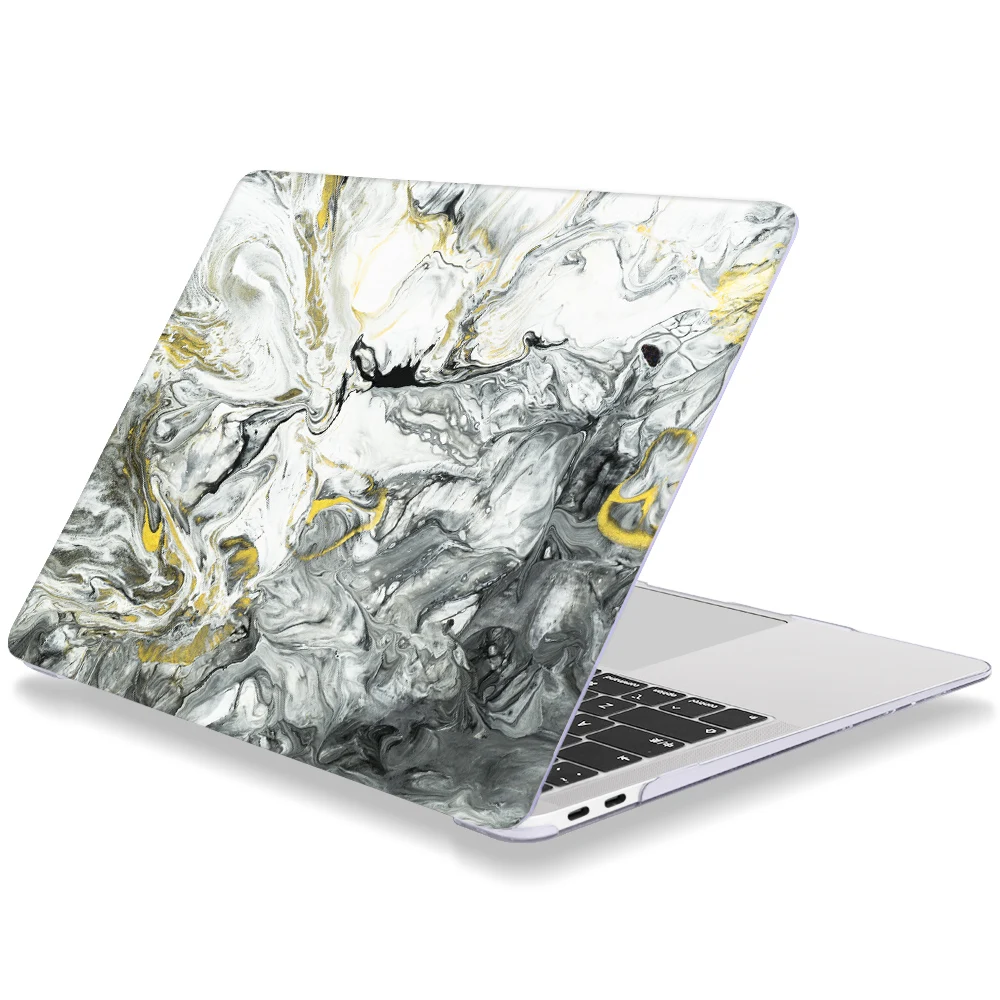 Чехол для ноутбука Apple MacBook Air 11 13 Pro retina 12 13 15 для Mac book Pro 13,3 15,4 Touch bar мраморный пластиковый жесткий чехол