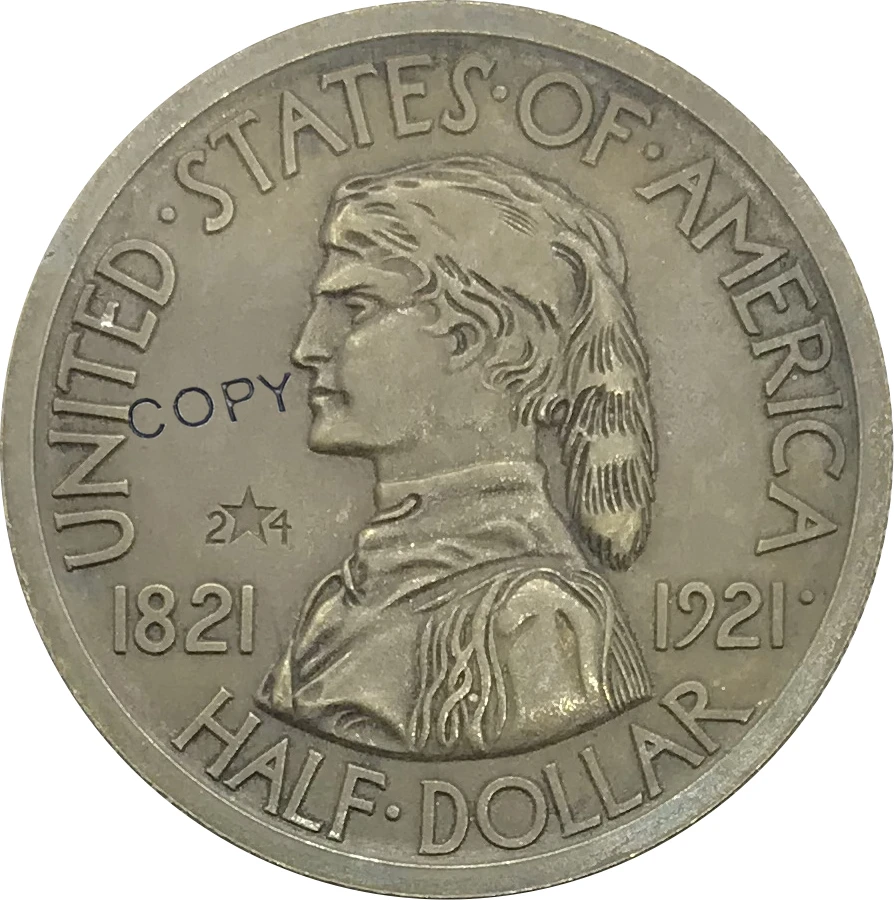 1921 США половина доллара 50 центов предметы коллекционирования из мельхиора
