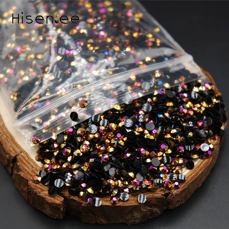 Gold Rose Jelly AB Nail Art Rhinestones 2mm AB Shiny Resin Jelly Gems UV Gel 3D Nail Art Decorations Charm Manicure Bead Glitter