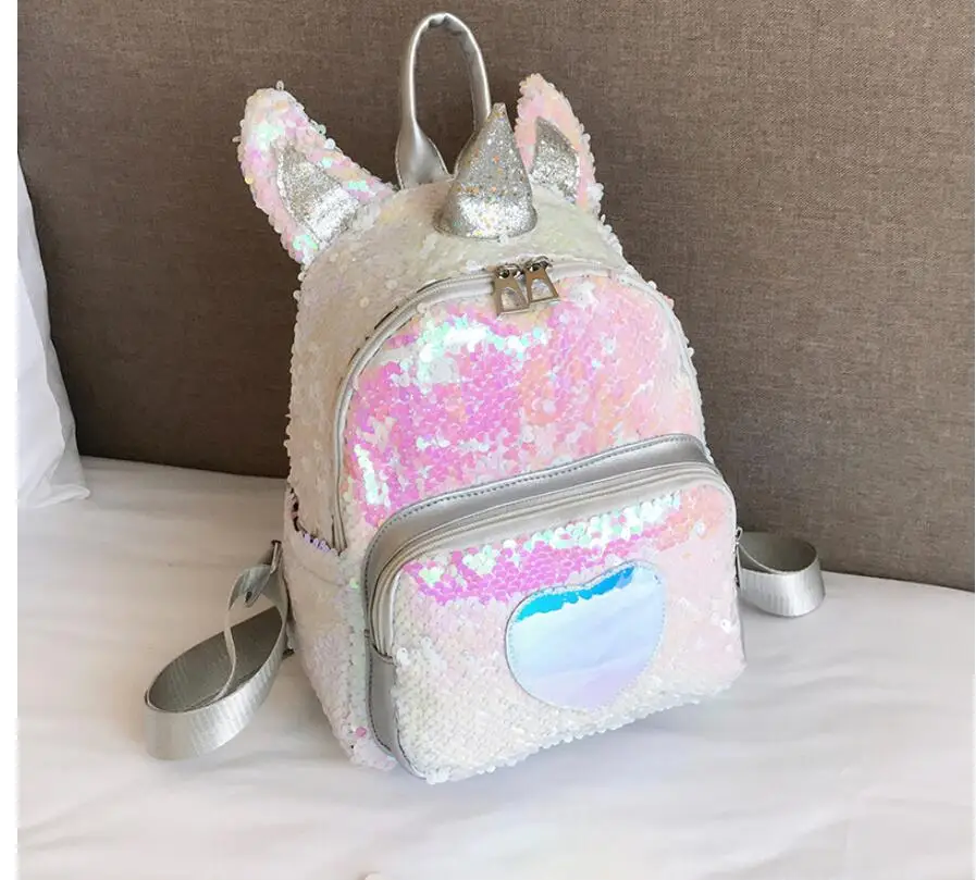Женский рюкзак с блестками ранец единорогом для девочек подростков 2019|Школьные