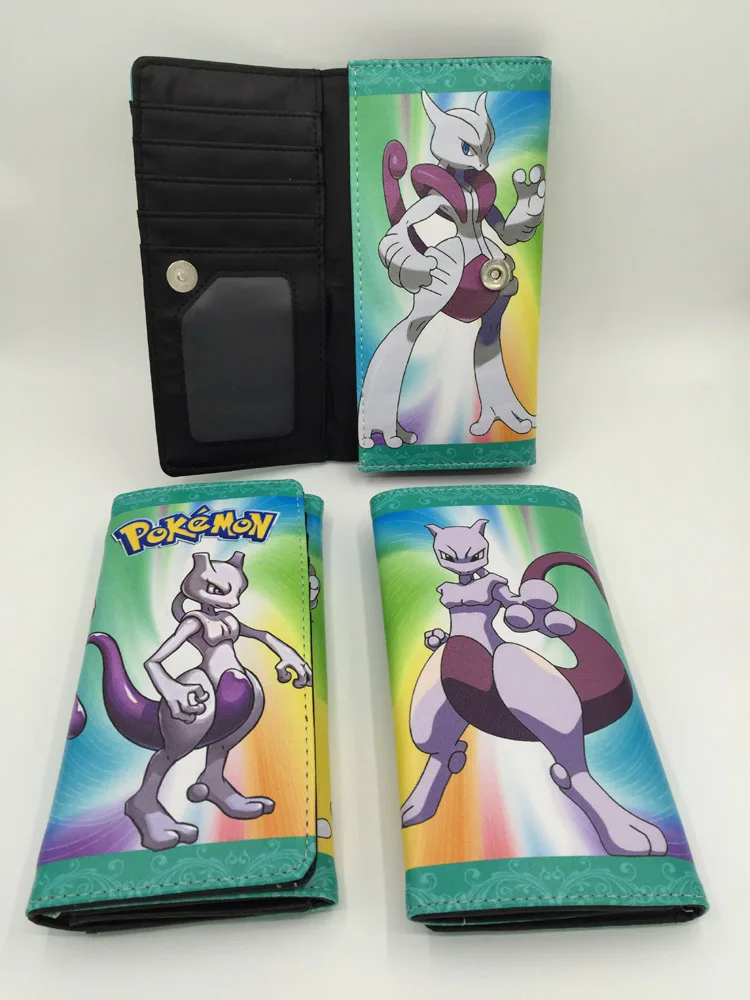 Mewtwo Аниме/мобильная игра Карманный Монстр Иви Многофункциональный длинный кошелек/карман сумка с монстром с кнопкой(PHBW_22 - Цвет: Mewtwo