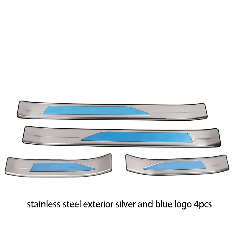 exterior blue 4pcs Порога модификации специальный Добро пожаловать защита педали плиты внешней двери педаль украшения для Lexus UX200 UX250h UX260h - Цвет: exterior blue 4pcs