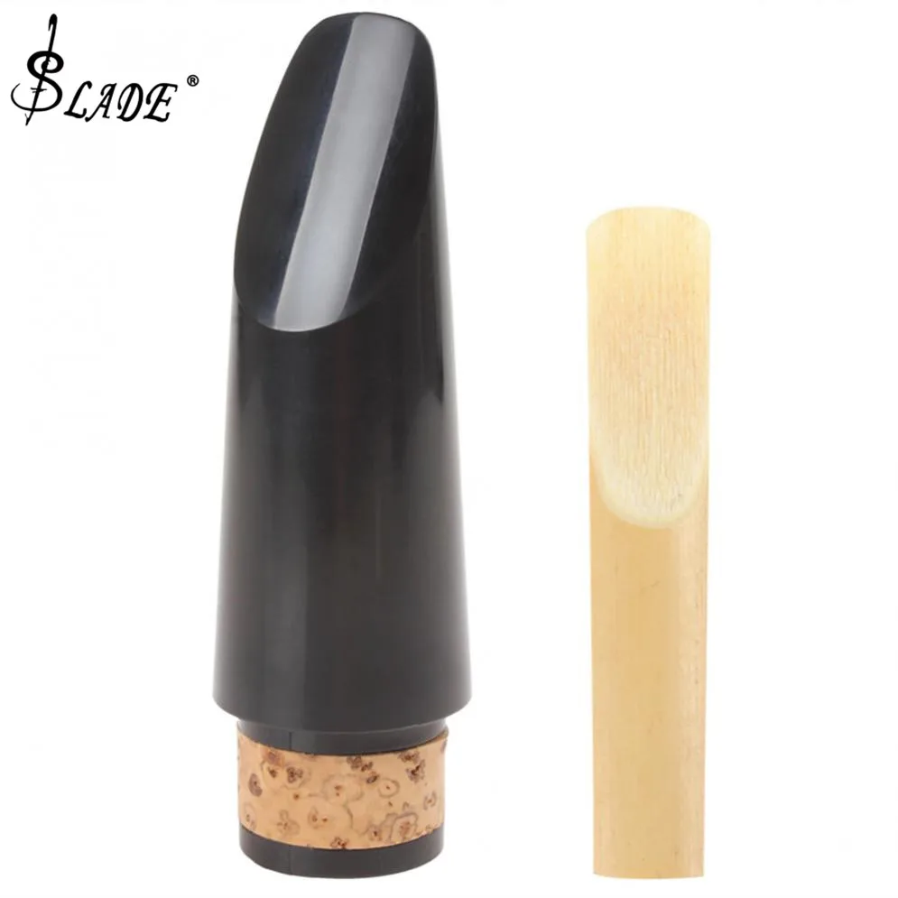 SLADE-boquilla de plástico para clarinete profesional, accesorio duradero de 90mm con caña de bambú, piezas de repuesto