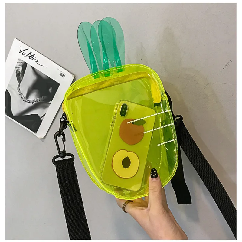 Модная женская прозрачная сумка мессенджер лето 2019 милая сумочка из ПВХ сумки
