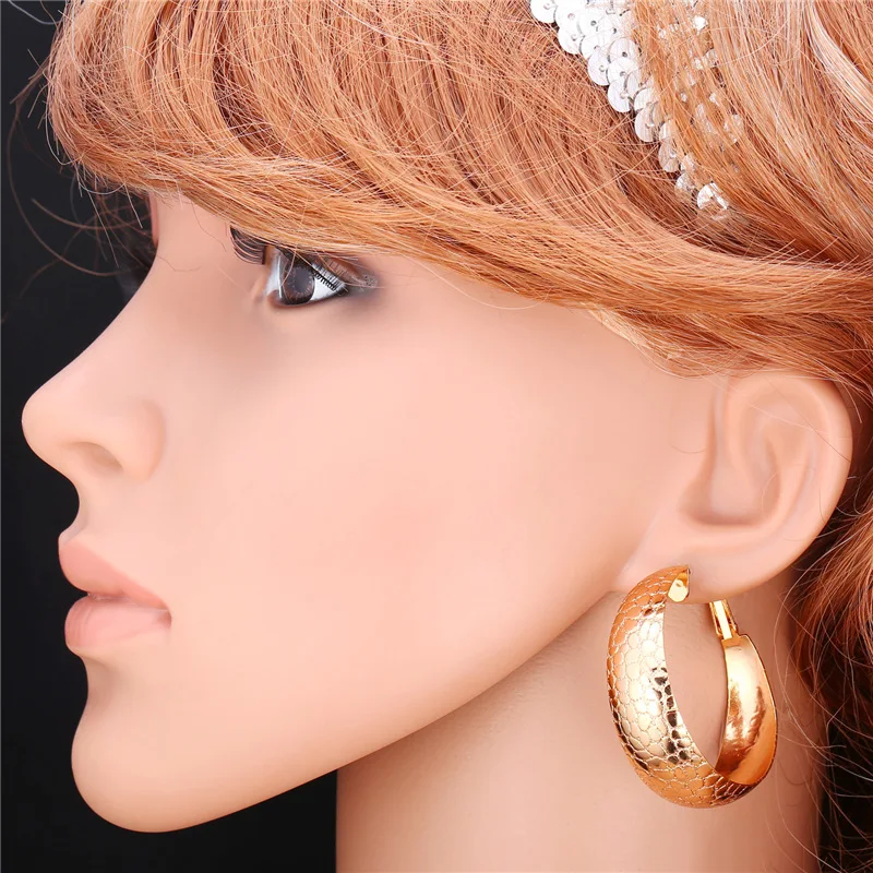 Серьги в виде колец Инновационные товары Лидер продаж змея желтое золото цвет