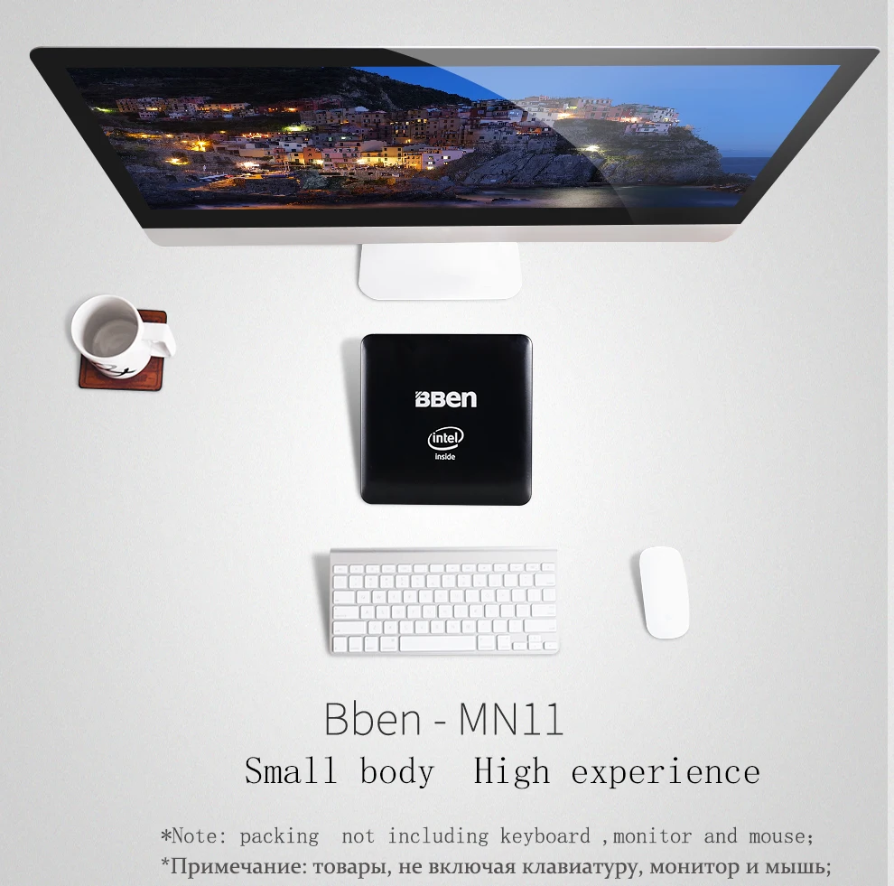 BBEN MN11 Мини ПК Windows 10 Intel Z8350 четырехъядерный 2G 4GB ram мини ПК WiFi BT4.0 бизнес бытовой Мини компьютер ПК микро