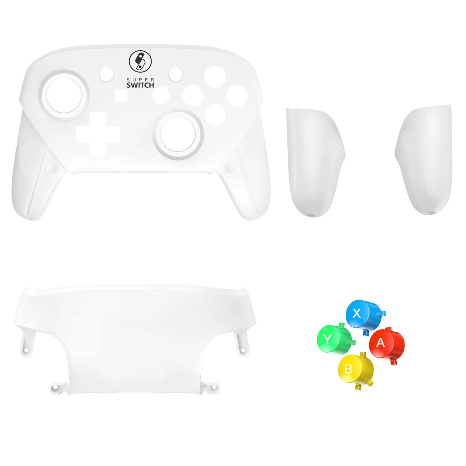 White Myriann DIY удобная замена оболочки защитный чехол с кнопками для nintendo Switch Pro контроллер NS Joy-Con игры - Цвет: White