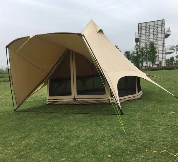 Роскошная двухслойная холщовая Водонепроницаемая Гламурная палатка|beach umbrella