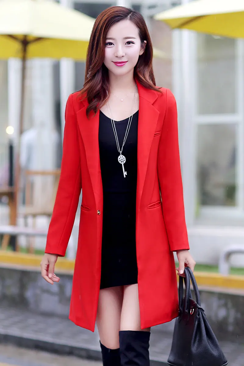 Весна и Осень Новый женский длинный рукав OL корейский темперамент дикий Досуг