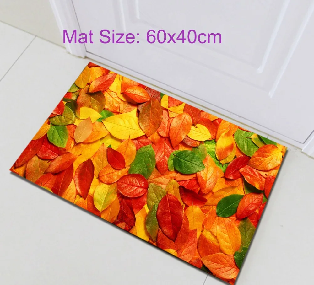 LB 3d Красочные сухие мертвые листья пейзаж занавеска для душа Осенний Природа с
