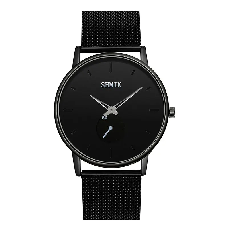 Black Silver Известный Бренд Дизайн Женские часы модные роскошные нарядные часы унисекс Ультра тонкие наручные часы Relojes - Цвет: Black Silver