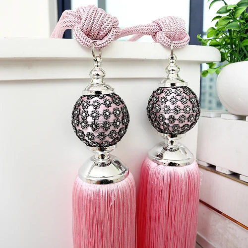 2 шт. шторы с кисточками и шариками|Декоративные аксессуары для штор| |