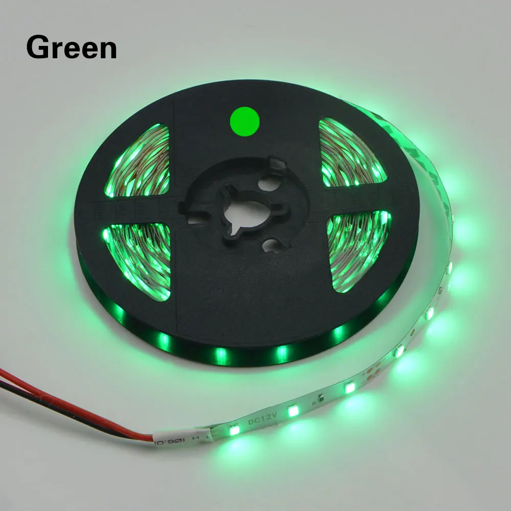 Green 5 M гибкая Светодиодные ленты 12 V RGB светодиодные лампы Водонепроницаемый IP65/IP20 светодиодный светящаяся лента 2835 SMD 60 Светодиодный s/M домашняя декоративная подсветка для дома - Испускаемый цвет: Green