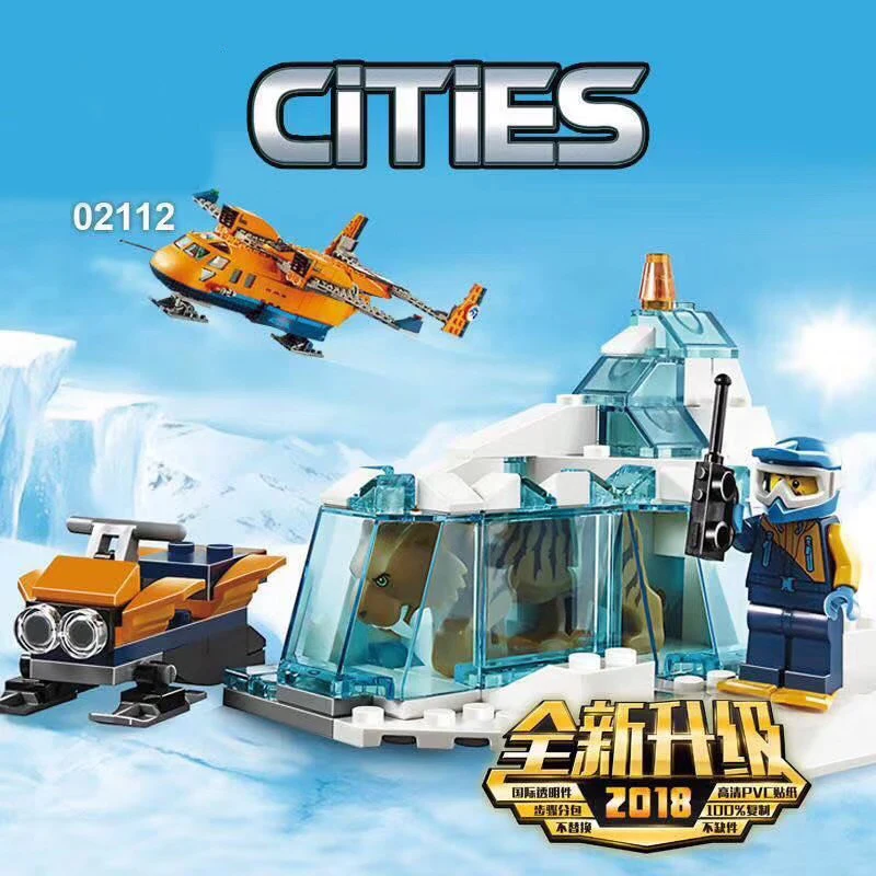 Новый город Series Arctic воздушный транспорт Совместимость с LegoINGLY City 60196 Строительные